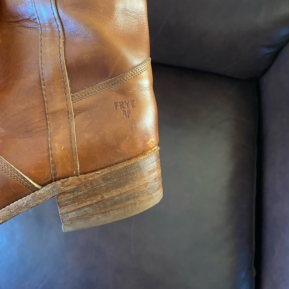Men’s Vintage Frye Brown  leather boots size 12 - Picture 6 of 7